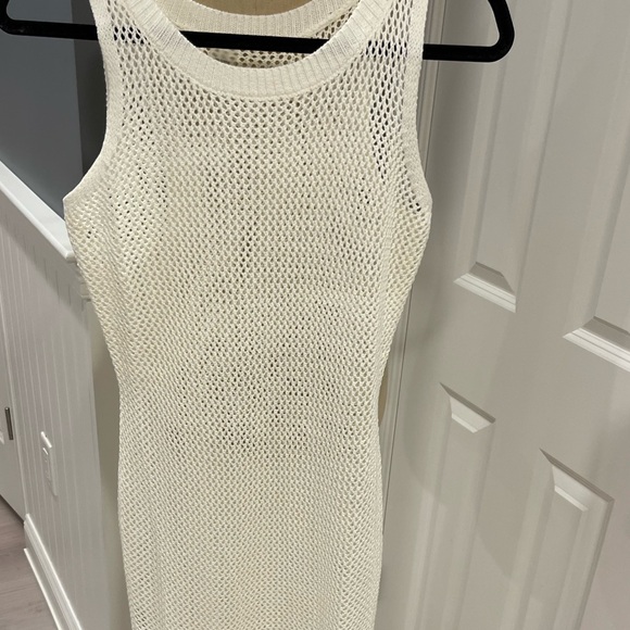 Lulus Sandy Cove Cream Sheer Crochet Swim Cover-up - Picture 7 of 11